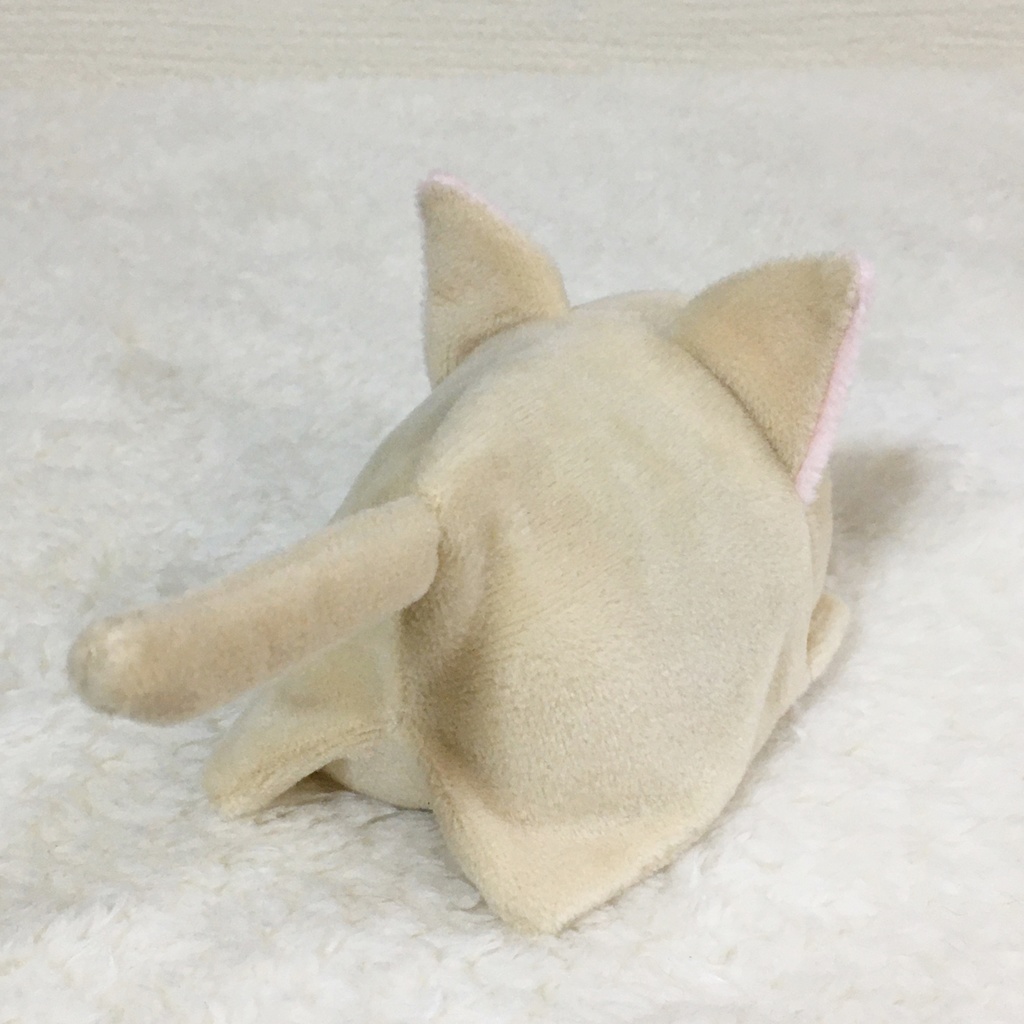 もちマス/もちころりん着ぐるみ ねこ(折れ耳) ミルクティー&ネールピンク