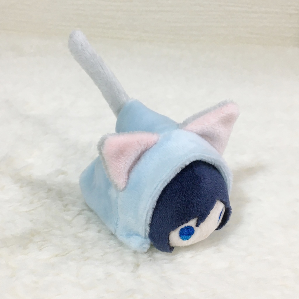 もちマスミニ着ぐるみ ねこ ベビーブルー&ネールピンク&ライトグレー
