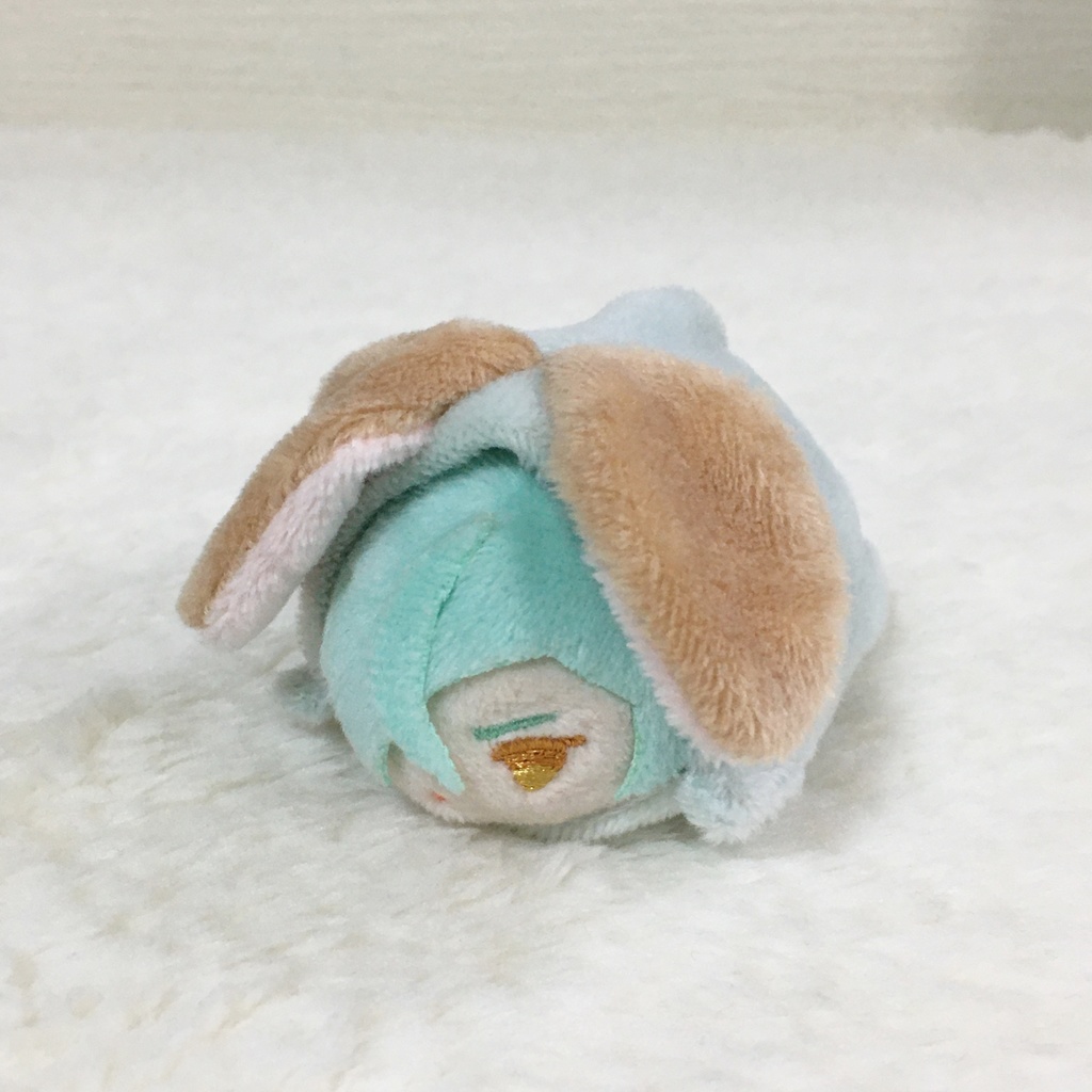 もちマスミニ着ぐるみ　うさぎ(ロップイヤー)   アイスグリーン＆カフェオレ＆ネールピンク