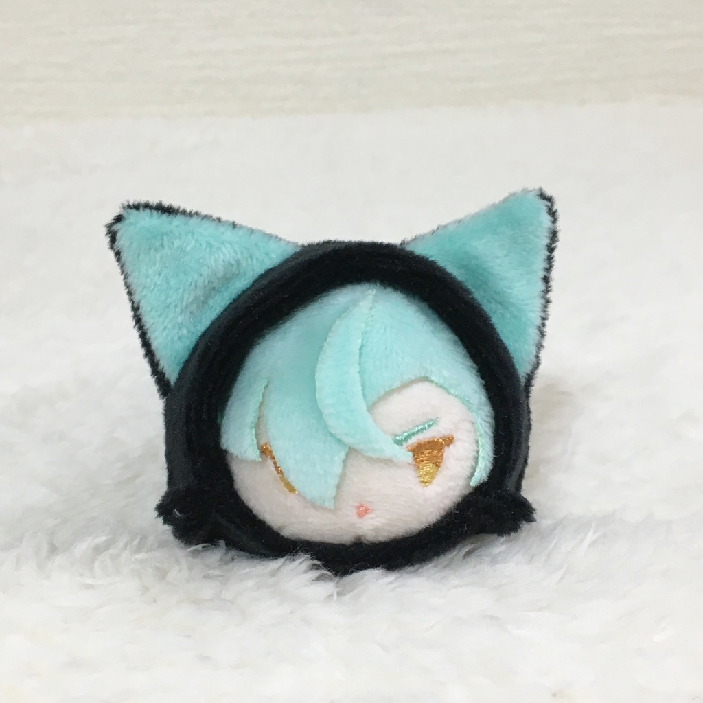 もちマスミニ着ぐるみ ねこ ブラック&ミントグリーン