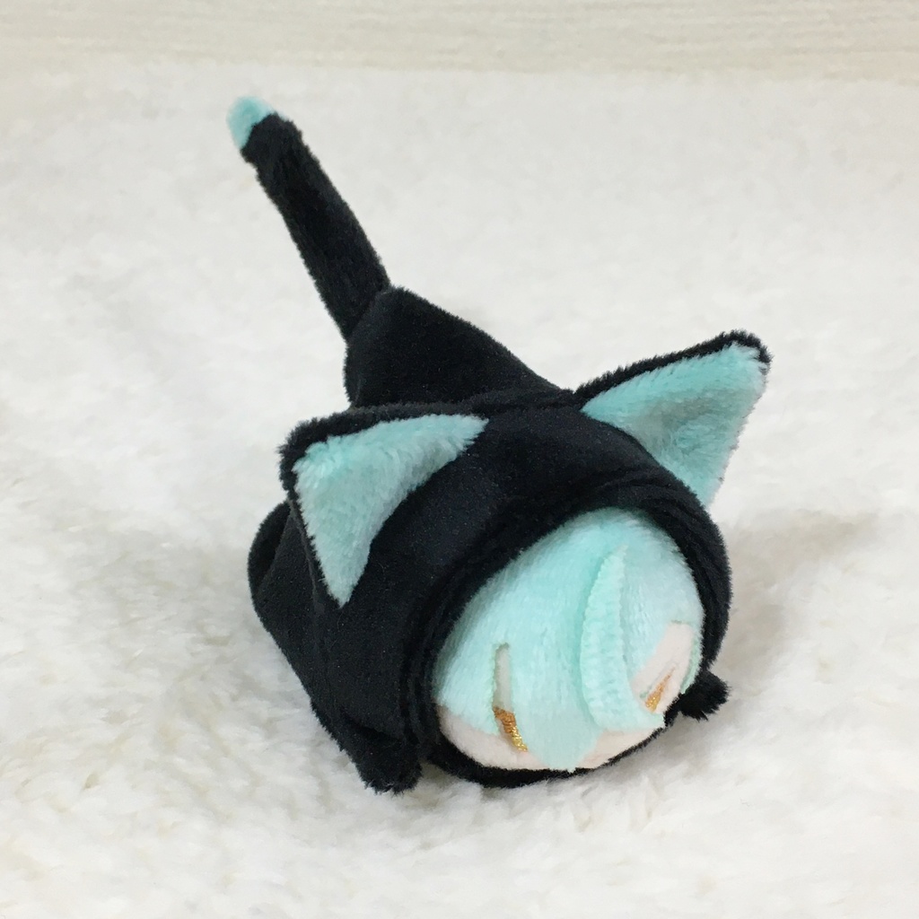 もちマスミニ着ぐるみ ねこ ブラック&ミントグリーン