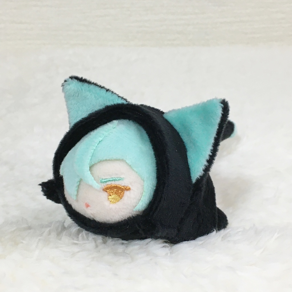 もちマスミニ着ぐるみ ねこ ブラック&ミントグリーン