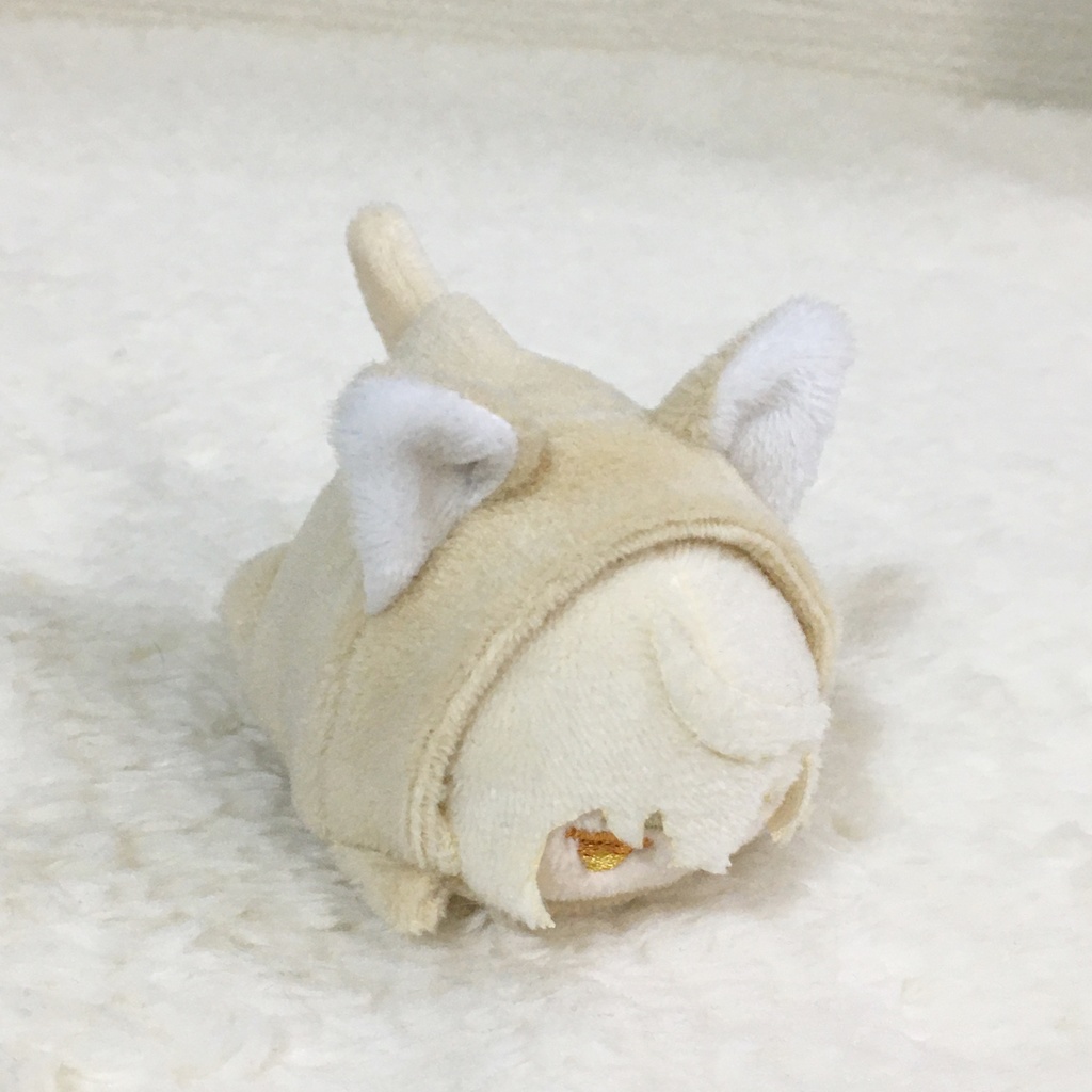 もちマスミニ着ぐるみ ねこ(しっぽ短め) ミルクティー