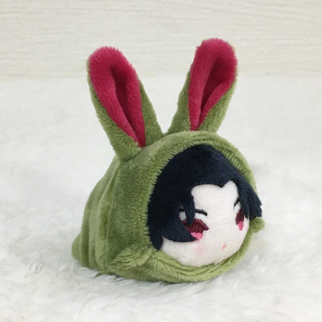 もちマスミニ着ぐるみ うさぎ カーキ&ローズピンク