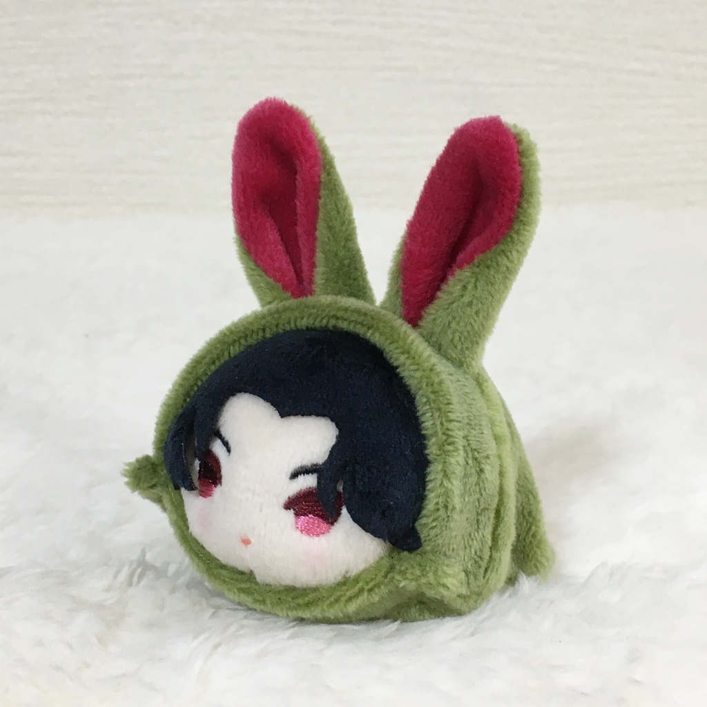 もちマスミニ着ぐるみ うさぎ カーキ&ローズピンク