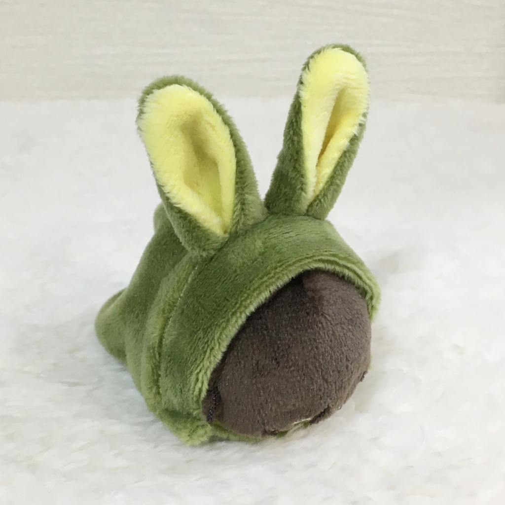 もちマスミニ着ぐるみ うさぎ カーキ&レモンイエロー