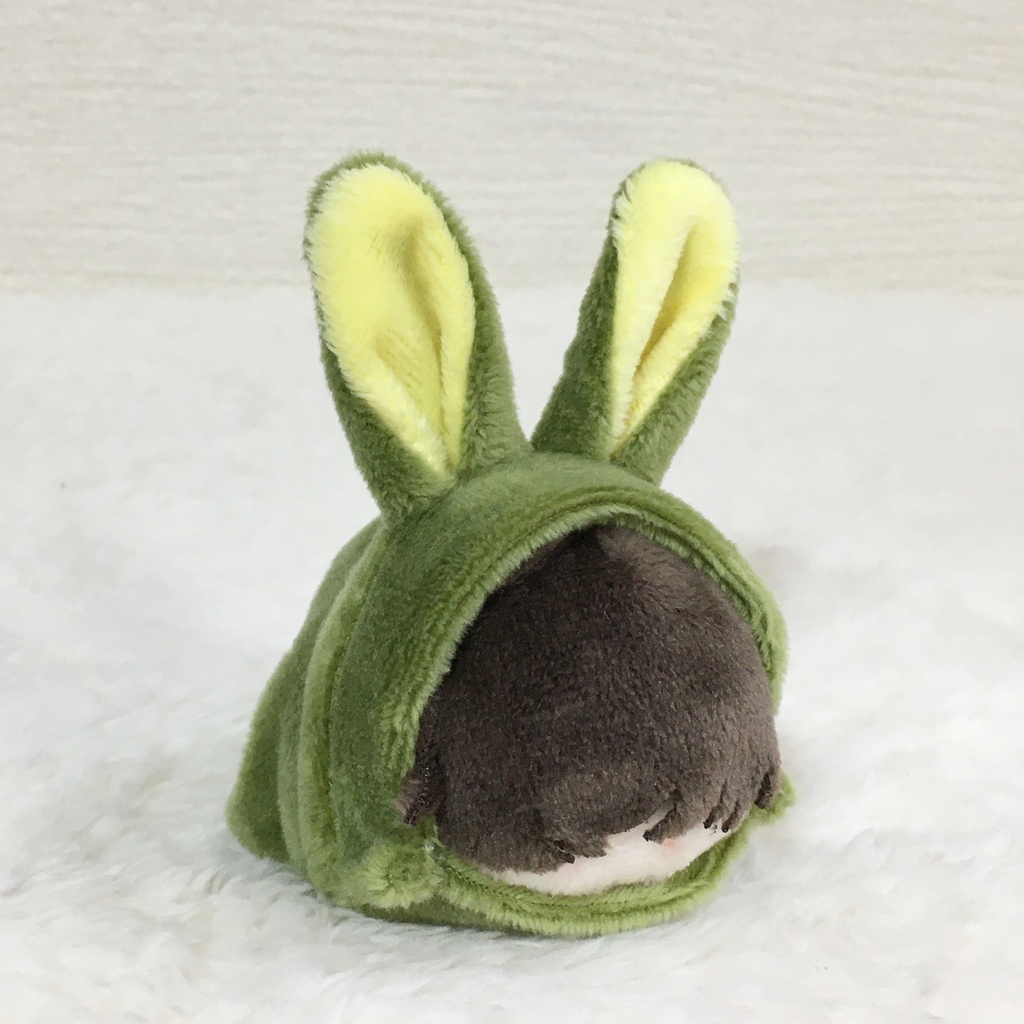もちマスミニ着ぐるみ うさぎ カーキ&レモンイエロー