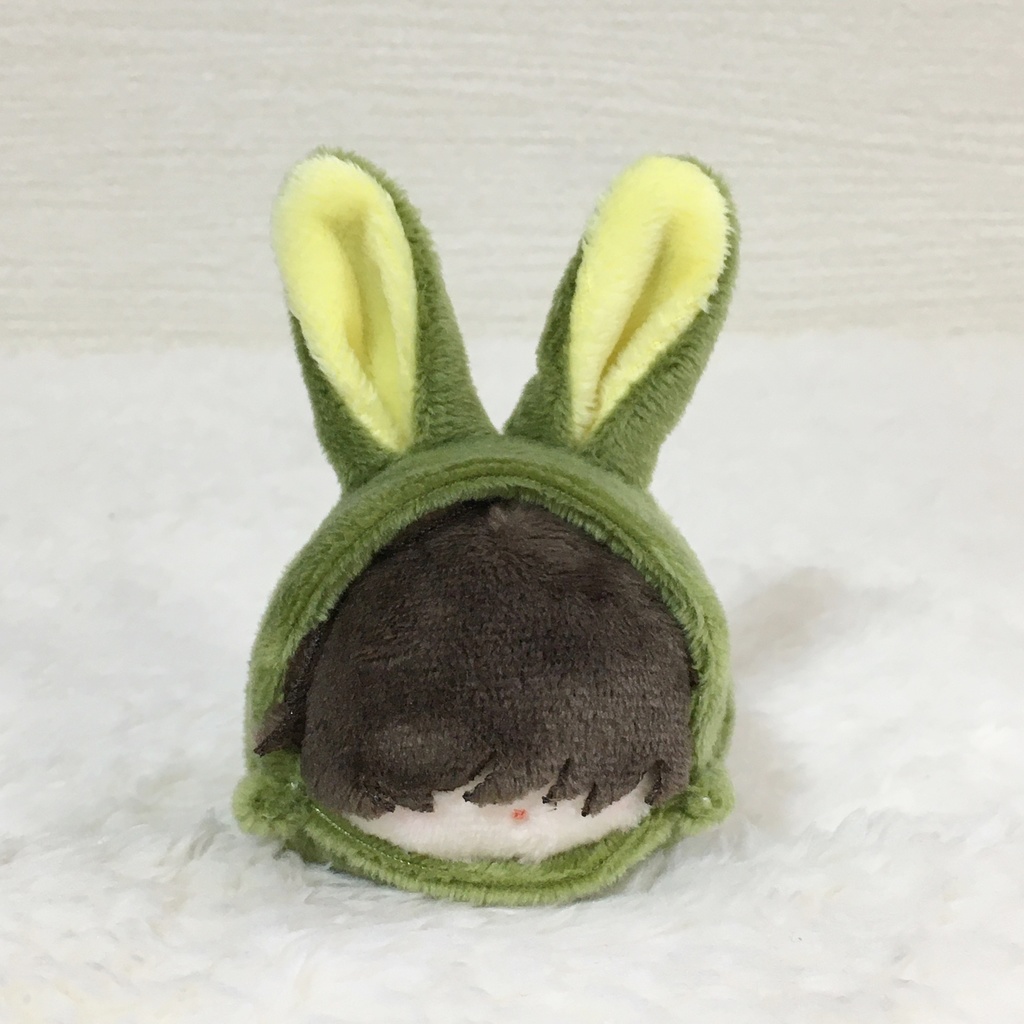 もちマスミニ着ぐるみ うさぎ カーキ&レモンイエロー