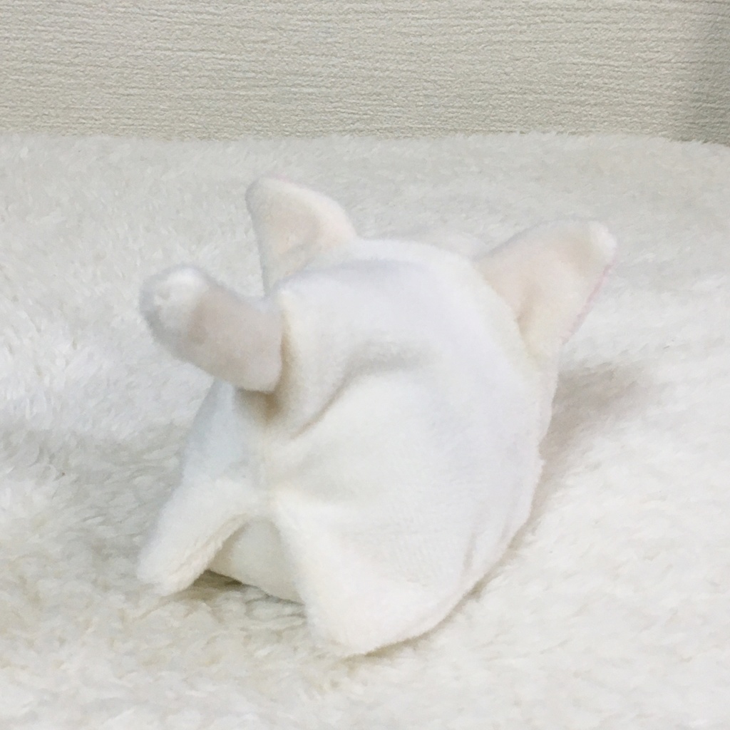 もちマス/もちころりん着ぐるみ ねこ(折れ耳&しっぽ短め) ミルク&ネールピンク