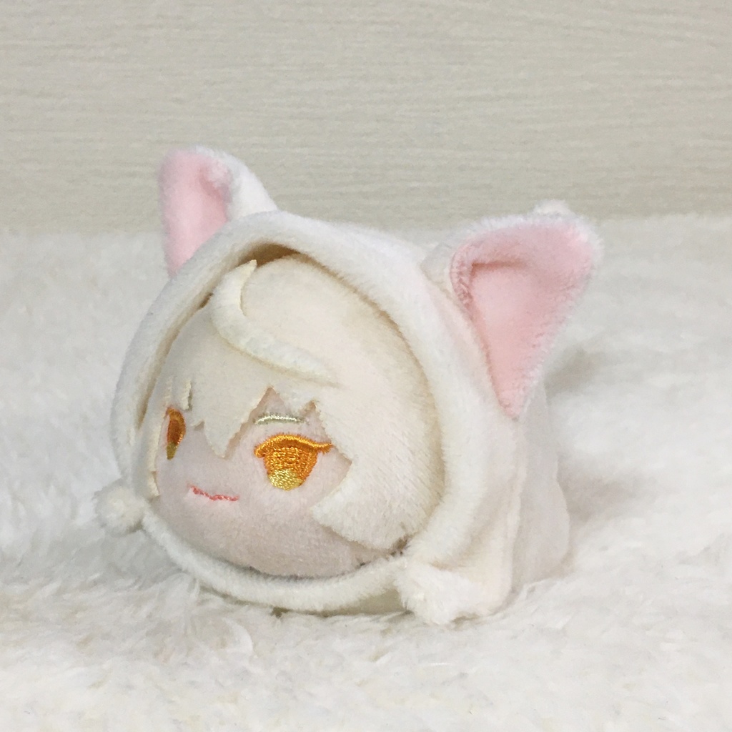 もちマス/もちころりん着ぐるみ ねこ(折れ耳&しっぽ短め) ミルク&ネールピンク