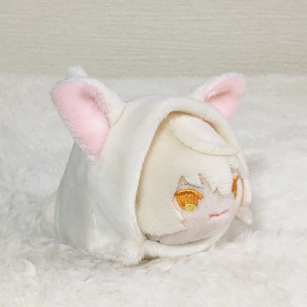 もちマス/もちころりん着ぐるみ ねこ(折れ耳&しっぽ短め) ミルク&ネールピンク