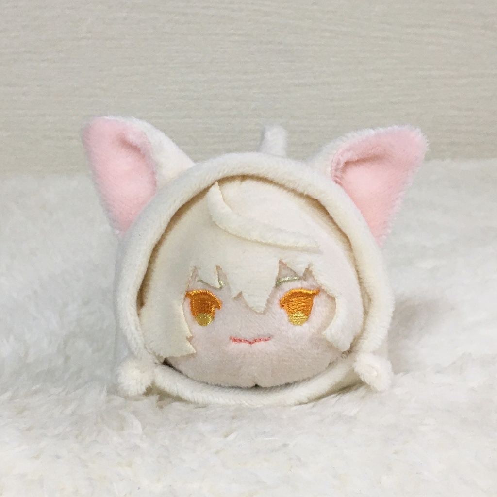 もちマス/もちころりん着ぐるみ ねこ(折れ耳&しっぽ短め) ミルク&ネールピンク