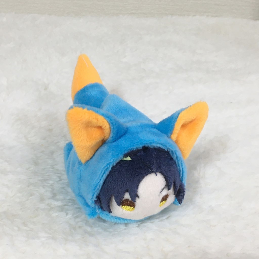 もちマスミニ着ぐるみ きつね アクアブルー&オレンジ