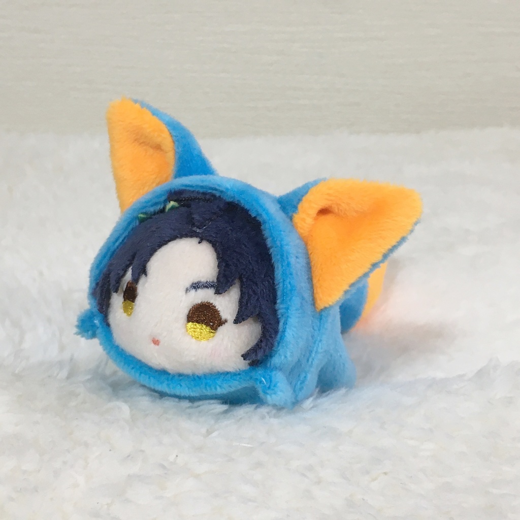 もちマスミニ着ぐるみ きつね アクアブルー&オレンジ