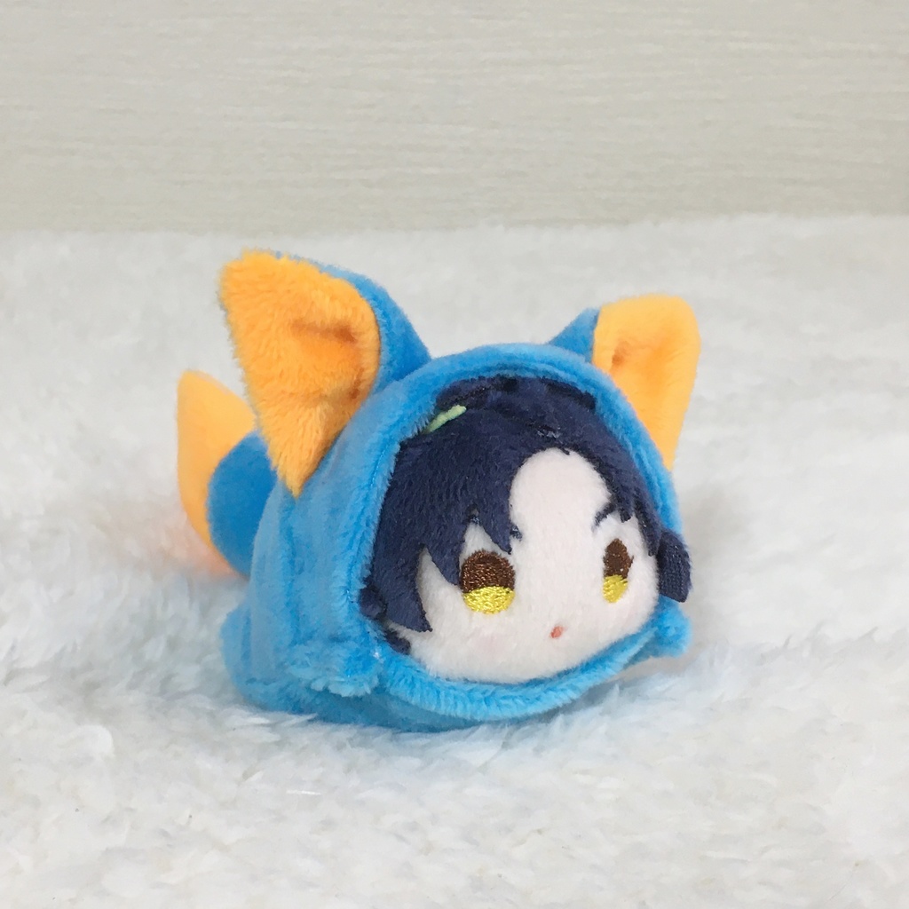 もちマスミニ着ぐるみ きつね アクアブルー&オレンジ