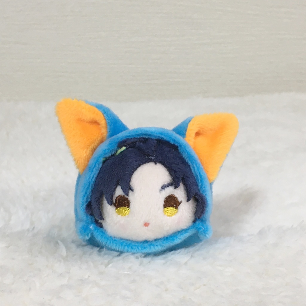 もちマスミニ着ぐるみ きつね アクアブルー&オレンジ