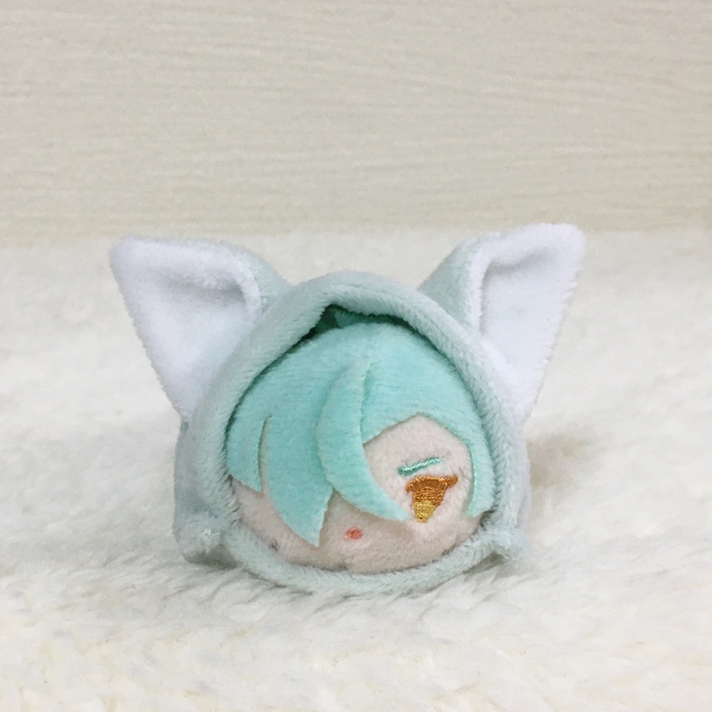 もちマスミニ着ぐるみ きつね アイスグリーン