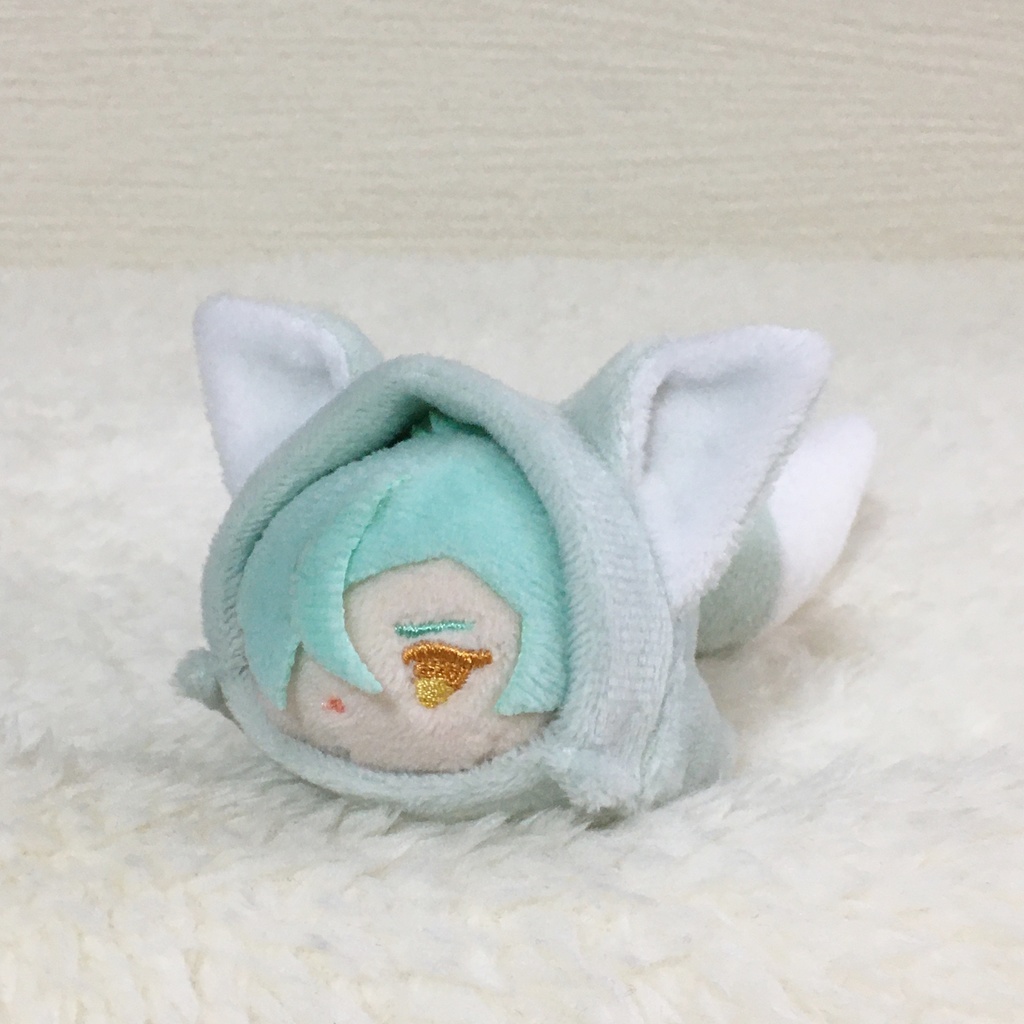 もちマスミニ着ぐるみ きつね アイスグリーン