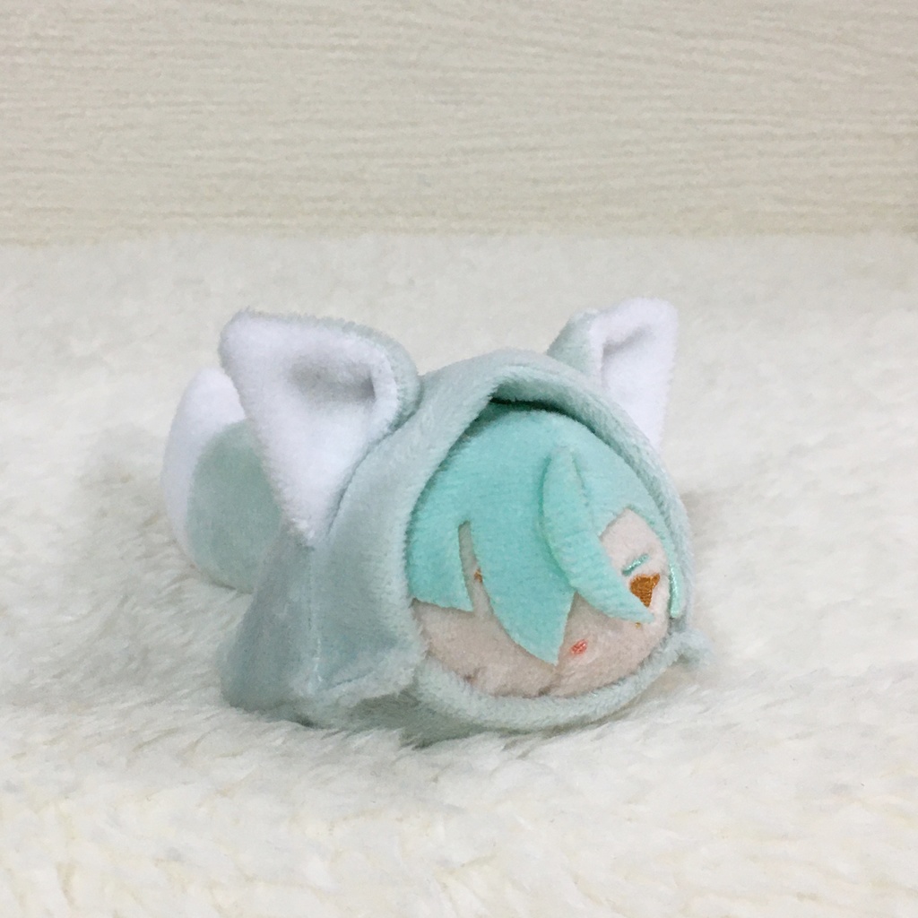 もちマスミニ着ぐるみ きつね アイスグリーン