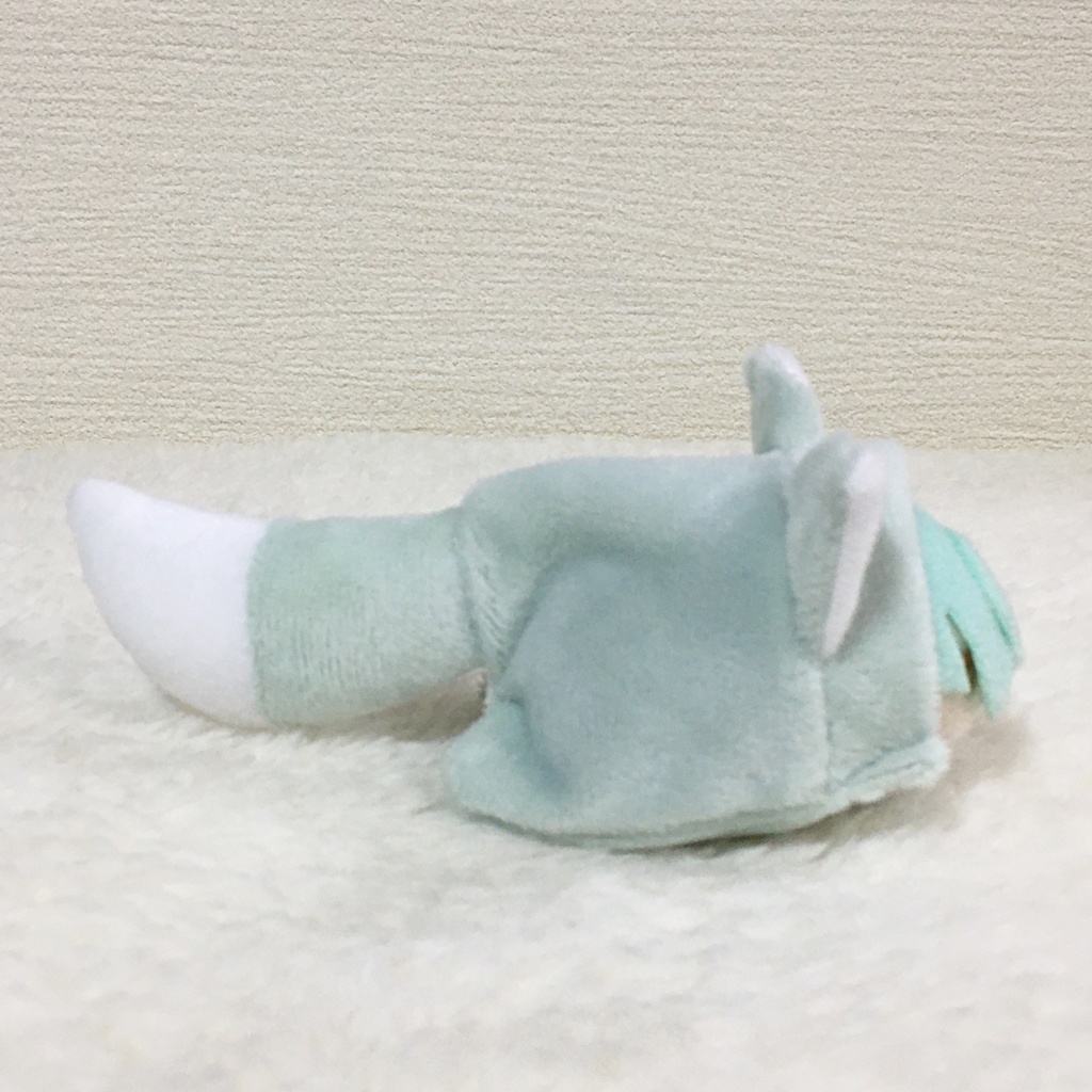 もちマスミニ着ぐるみ きつね アイスグリーン