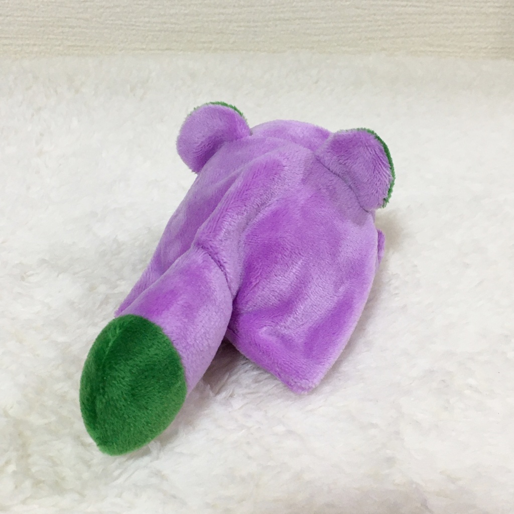 のるキャラ着ぐるみ たぬき パープル&グリーン