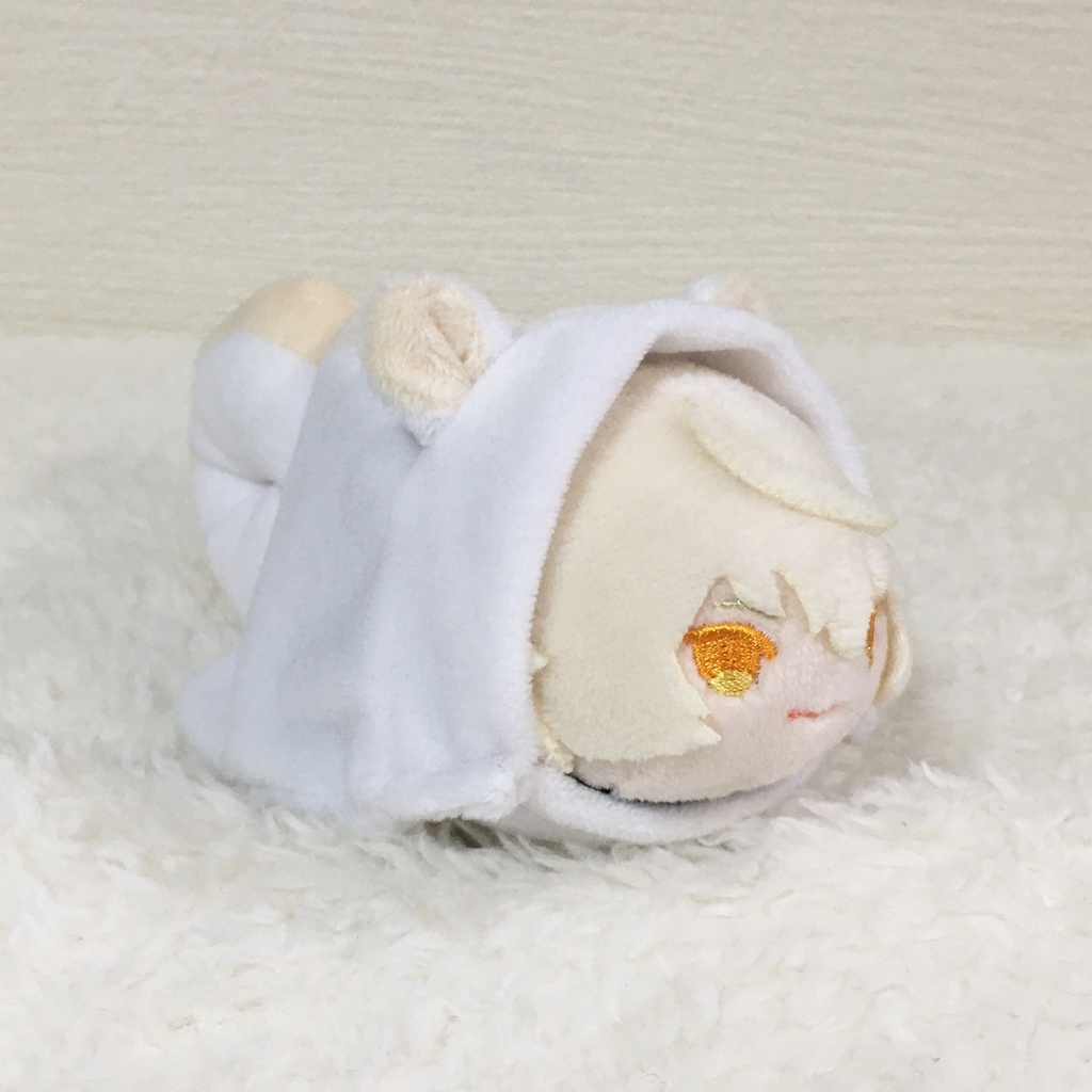 もちマス/もちころりん着ぐるみ シマリス ホワイト&アイボリー