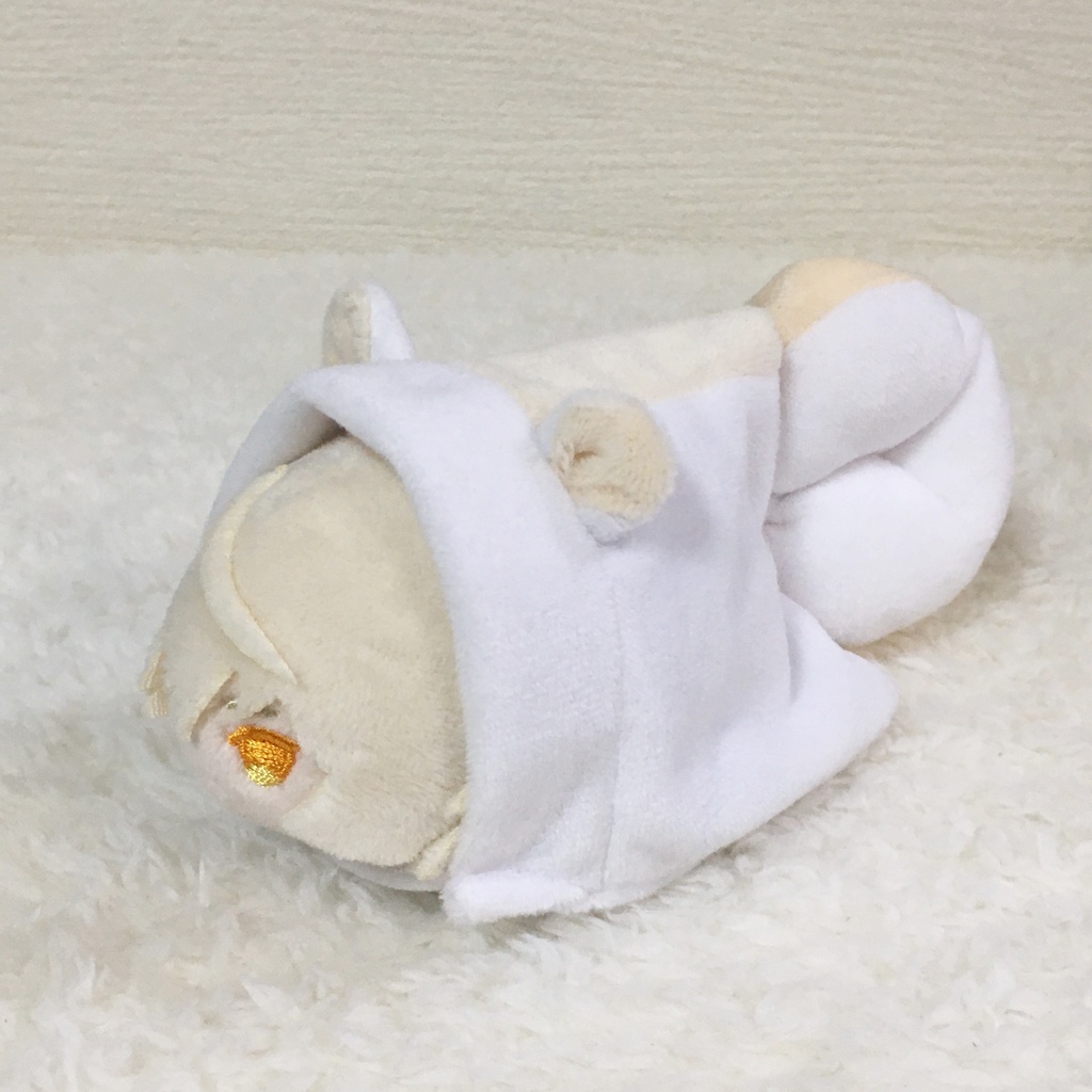 もちマス/もちころりん着ぐるみ シマリス ホワイト&アイボリー