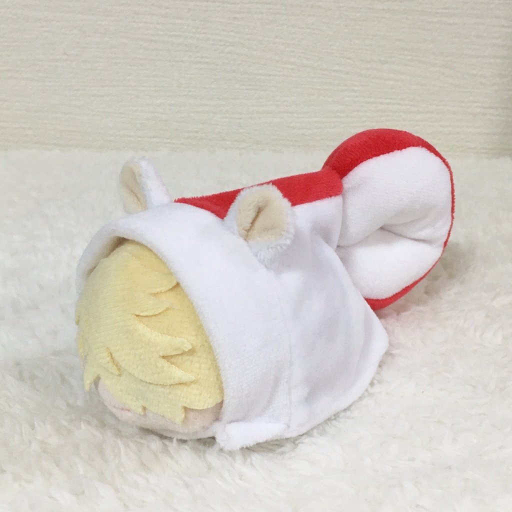 もちマス/もちころりん着ぐるみ シマリスホワイト&レッド