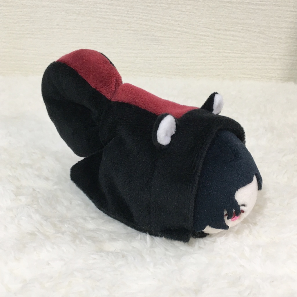 もちマス/もちころりん着ぐるみシマリス ブラック&ワインレッド