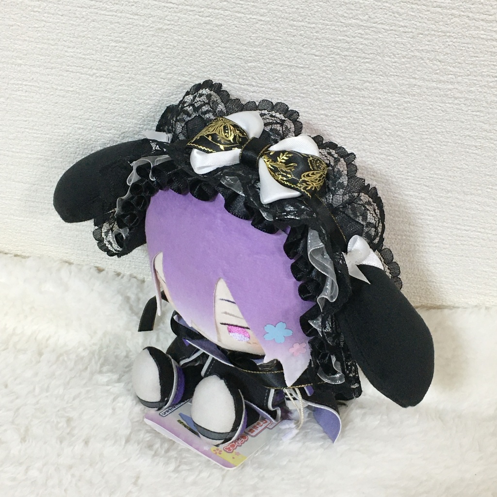 わんぱくサイズ　ヘッドドレス　うさ耳　ブラック＆ホワイト