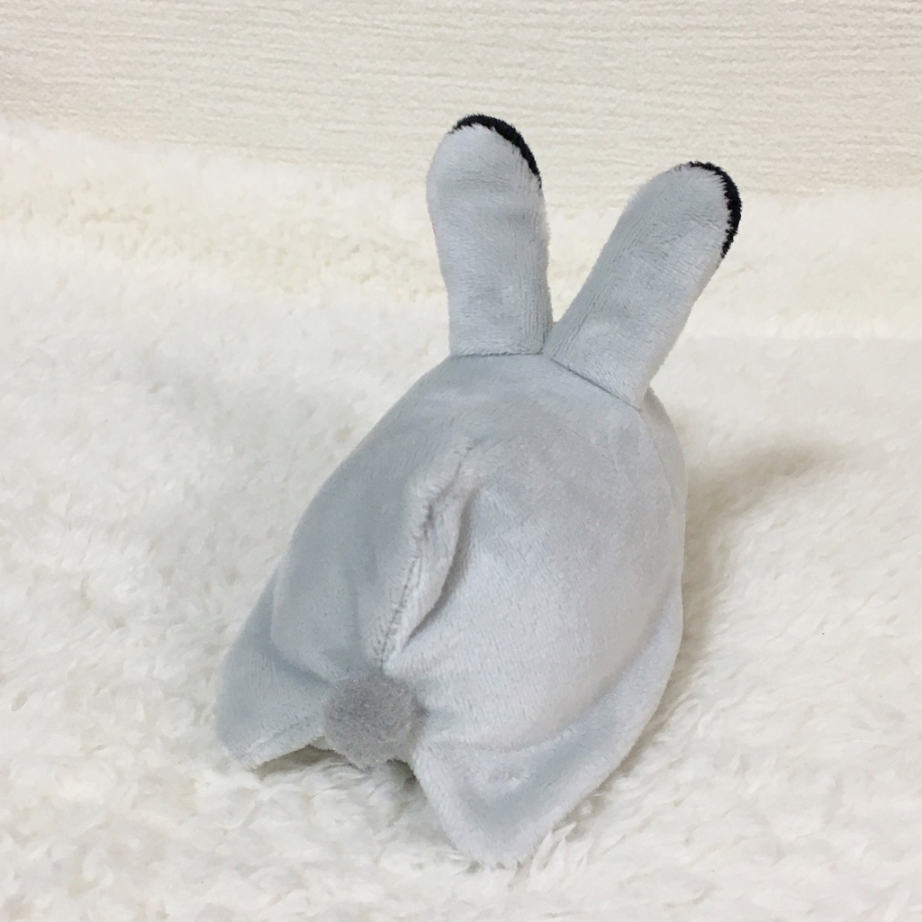もちマス/もちころりん着ぐるみ うさぎ ライトグレー&ブラック