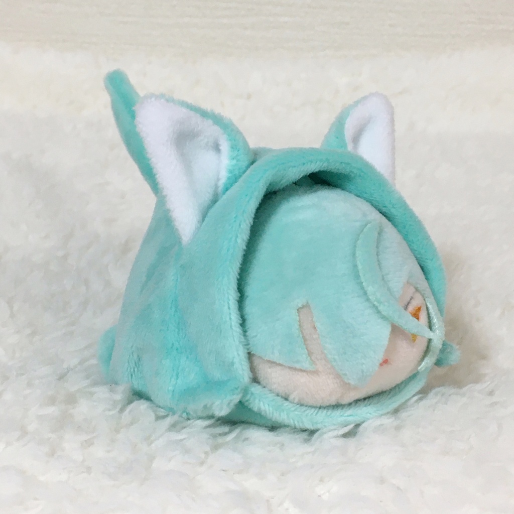 もちマス/もちころりん着ぐるみ ねこ(折れ耳) ミントグリーン
