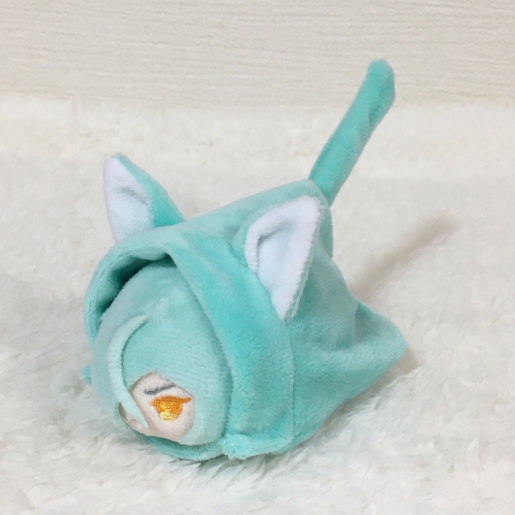 もちマス/もちころりん着ぐるみ　ねこ(折れ耳)   ミントグリーン
