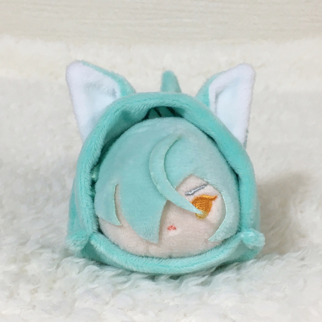 もちマス/もちころりん着ぐるみ ねこ(折れ耳) ミントグリーン