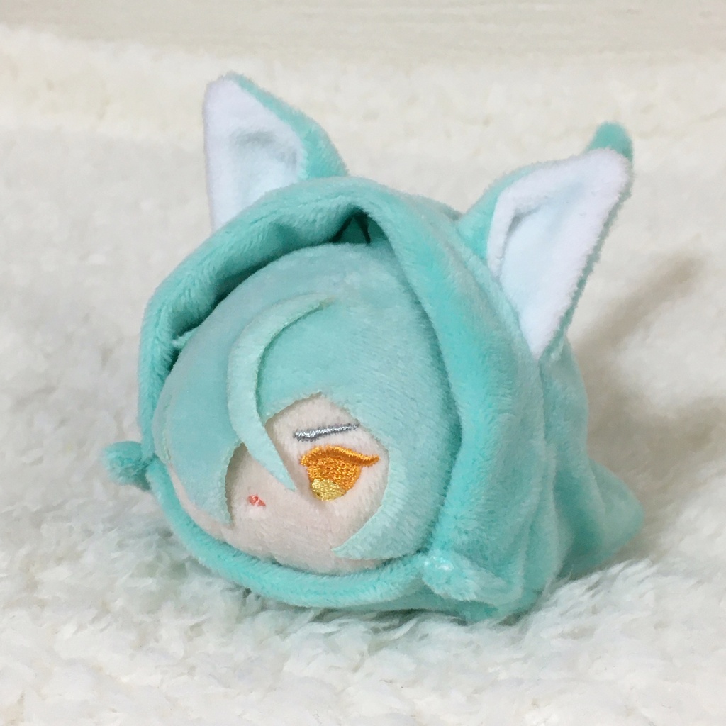 もちマス/もちころりん着ぐるみ ねこ(折れ耳) ミントグリーン