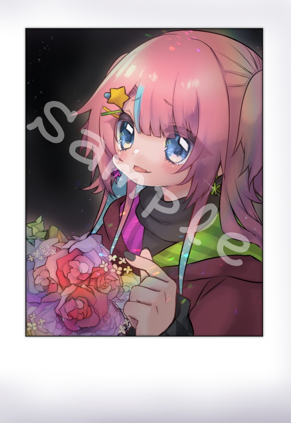 チェキ風ポストカード＜手描き文字入り＞