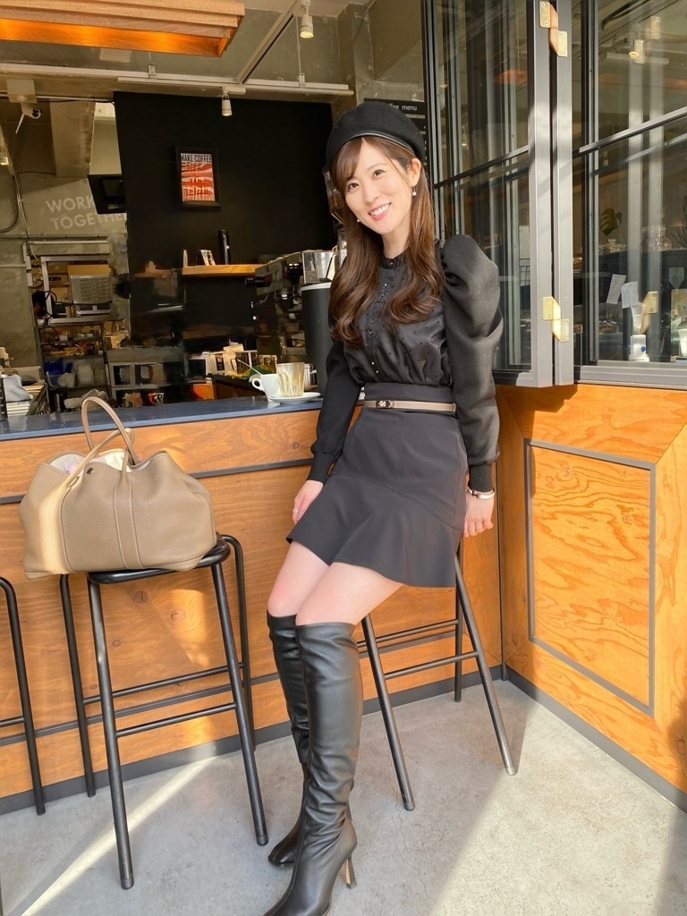 ベレー帽コーデ