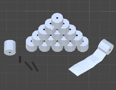 Low Poly トイレットペーパー