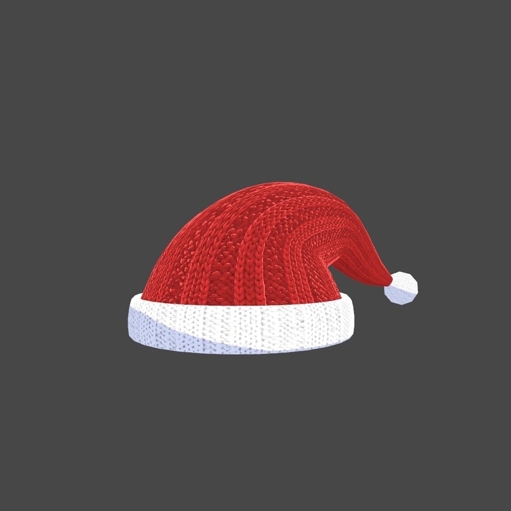 【VRChat】サンタ帽 ニット/ファー 2種