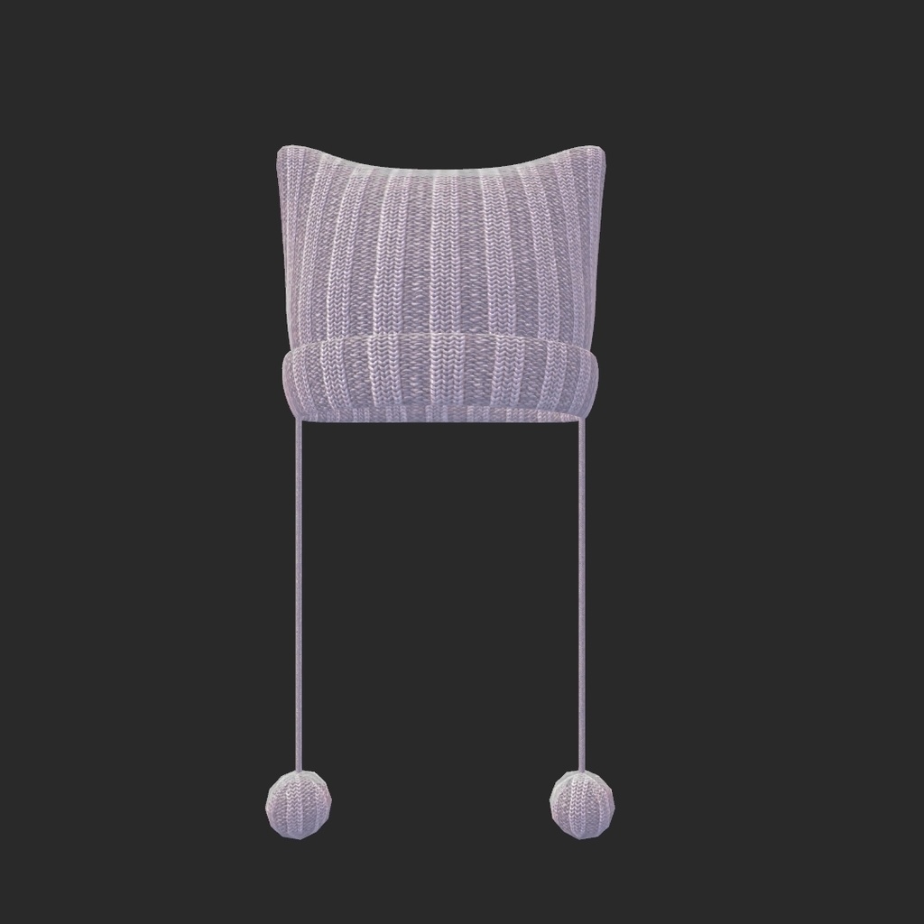 ぽんぽん付き猫耳ニット帽【20色+Fur】