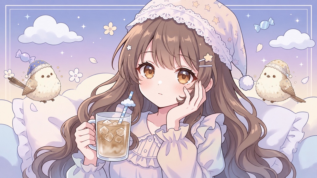 【フリーBGM】おやすみほうじ茶ラテ