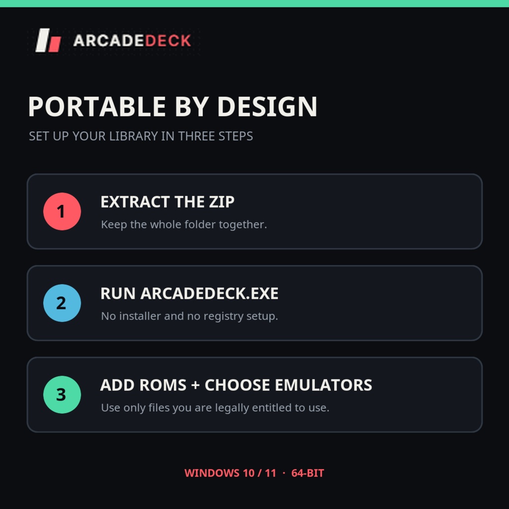 ArcadeDeck|Windows用ポータブル・ゲームライブラリランチャー