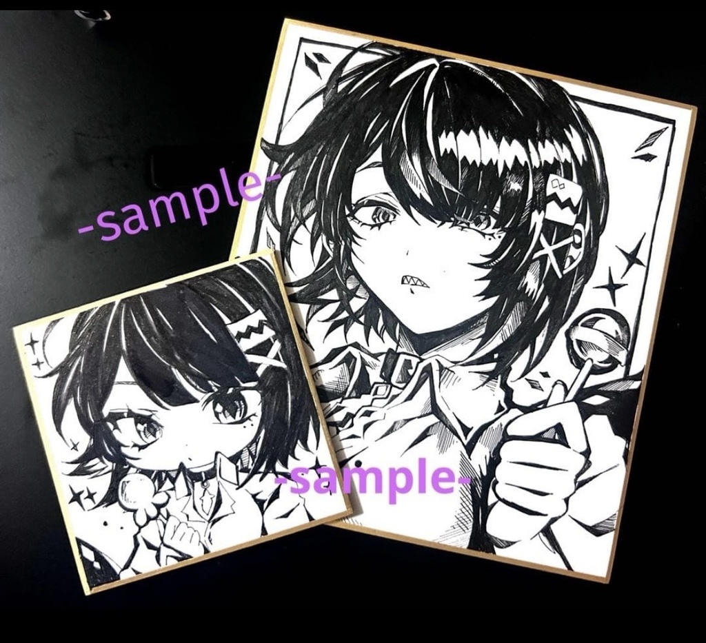 [ゼンゼロ]エレン•ジョー　小色紙and豆色紙　手描きイラスト