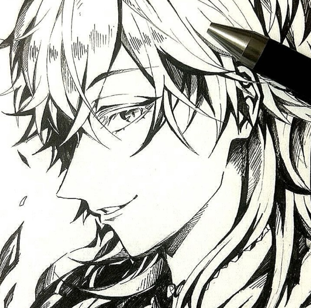 [刀剣乱舞]鶴丸国永　色紙　手描きイラスト