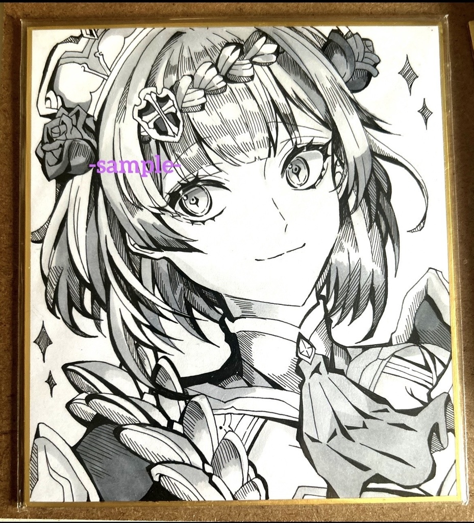 [オリジナル]色紙　手描きイラスト