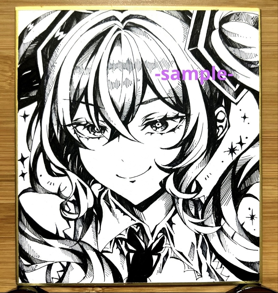 [初音ミク]手描き色紙　イラスト