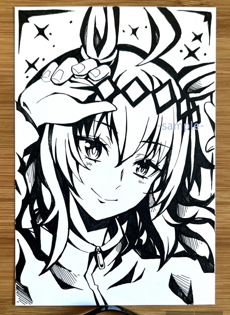 [ウマ娘]オグリキャップ　手描きポストカード