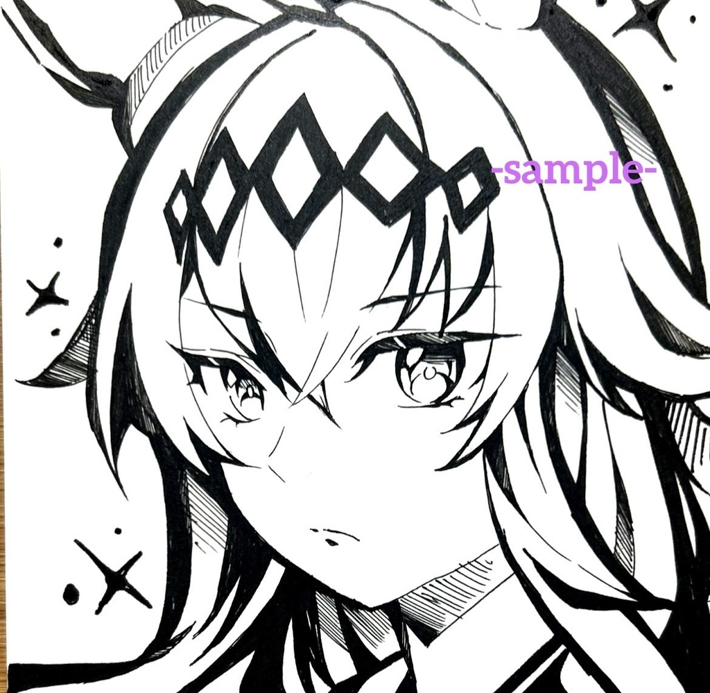 [ウマ娘]オグリキャップ　手描きポストカード