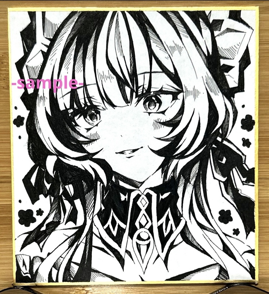 ★訳あり/原神 サンドローネ 手描き色紙