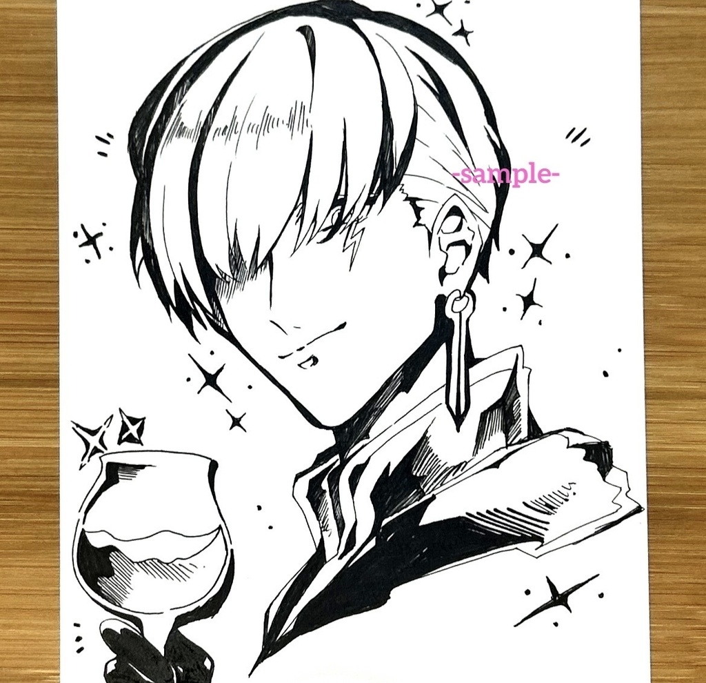 [FGO]インドラ　手描きポストカード